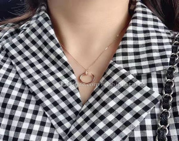 designer men and women nail necklace classic simple pendant necklaces bright diamond luxury jewelry rose gold titanium steel gift 2870334, Silver
designer men and women nail necklace classic simple pendant necklaces bright diamond luxury jewelry rose gold titanium steel gift 2870334, Silver