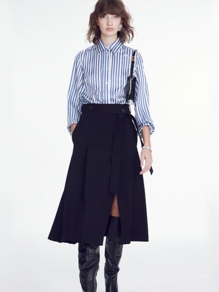 dresses women skirt 2022 spring new solid color lace up flare slit ladies casual mid length skirts aline skirt, Black;gray
dresses women skirt 2022 spring new solid color lace up flare slit ladies casual mid length skirts aline skirt, Black;gray