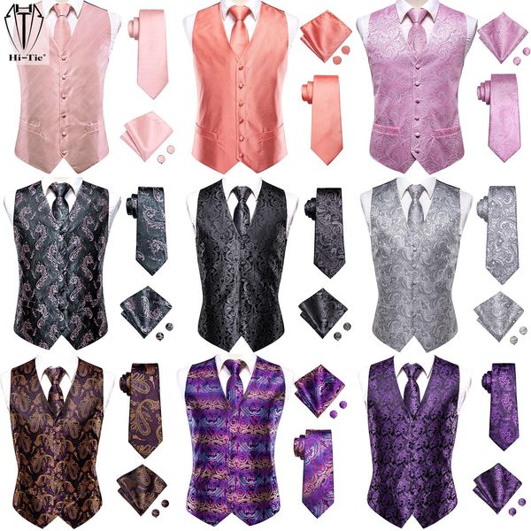 blazers hitie brand silk mens vests grey black gold navy blue red burgundy jacquard waistcoat jacket necktie hanky cufflinks for men, White;black
blazers hitie brand silk mens vests grey black gold navy blue red burgundy jacquard waistcoat jacket necktie hanky cufflinks for men, White;black