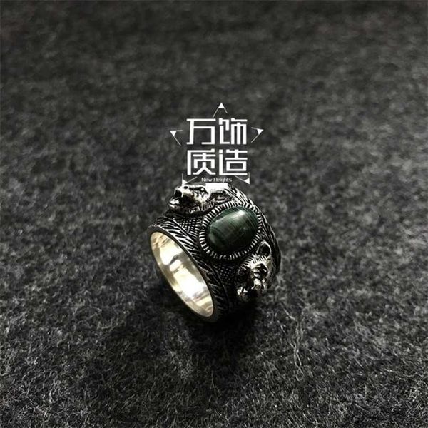 60% off designer jewelry bracelet necklace sterling old rattan green malachite head ring for men women, Silver
60% off designer jewelry bracelet necklace sterling old rattan green malachite head ring for men women, Silver