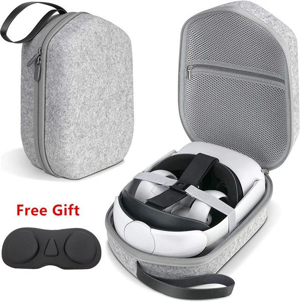 organizer for oculus quest 2 basic/elite version vr gaming headset and touch controllers accessories hard carrying case travel storage bag