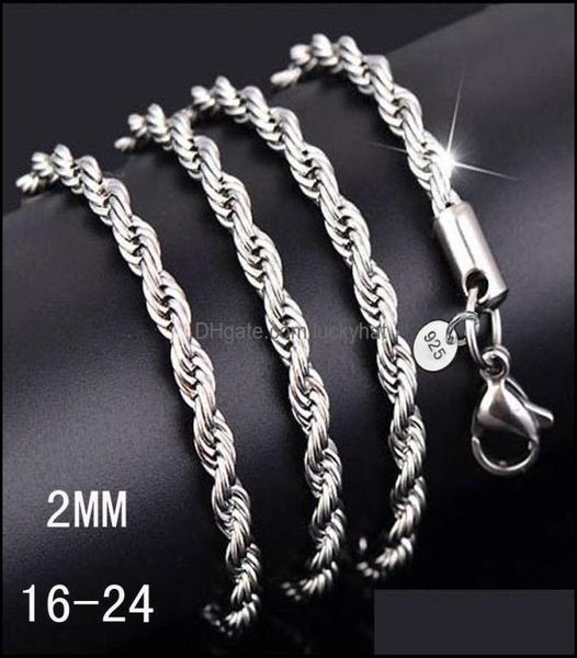 chains necklaces pendants jewelry 1630inches 2mm 925 sterling sier ed rope chain necklace for womenmen fashion diy in bk dro4795163, Silver
chains necklaces pendants jewelry 1630inches 2mm 925 sterling sier ed rope chain necklace for womenmen fashion diy in bk dro4795163, Silver