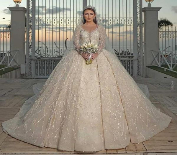 luxury ivory dubai ball gown wedding dresses long sleeve sheer v neck crystal beaded appliqued bridal gowns vestido de novias2922219, White
luxury ivory dubai ball gown wedding dresses long sleeve sheer v neck crystal beaded appliqued bridal gowns vestido de novias2922219, White