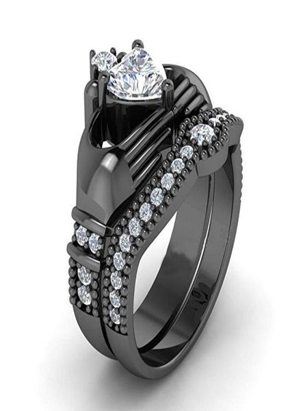 victoria wieck claddagh luxury jewelry choucong 10kt black gold filled white z cz diamond gemstones women wedding birdal ring 7428164, Slivery;golden
victoria wieck claddagh luxury jewelry choucong 10kt black gold filled white z cz diamond gemstones women wedding birdal ring 7428164, Slivery;golden