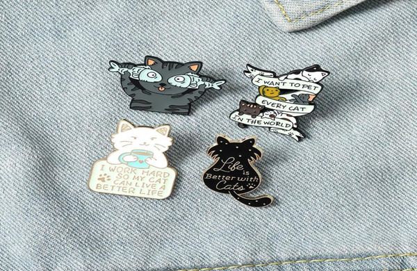 cute cartoon cats enamel pins colors high quailty fish cat brooches for kids gift lapel pin clothes bags1060083, Gray
cute cartoon cats enamel pins colors high quailty fish cat brooches for kids gift lapel pin clothes bags1060083, Gray