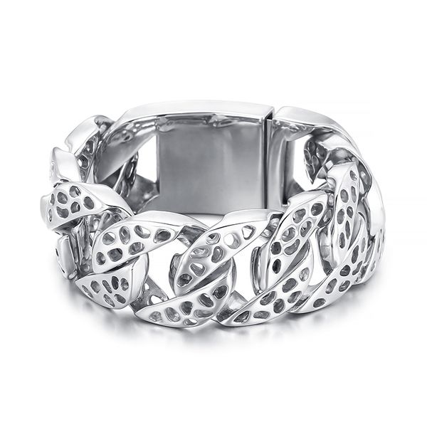 chunky gothic cuban curb chain link bracelet for mens boy stainless steel cool hip-hop jewelry silver heavy huge 24mm/30mm wide choose, Black
chunky gothic cuban curb chain link bracelet for mens boy stainless steel cool hip-hop jewelry silver heavy huge 24mm/30mm wide choose, Black