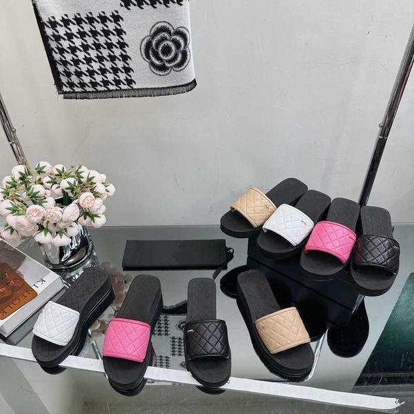 qualitry quilted platform leather sandals womens logo slippers interlocking c buckle flats wedges pump high heels mules designer slides thic, Black
qualitry quilted platform leather sandals womens logo slippers interlocking c buckle flats wedges pump high heels mules designer slides thic, Black