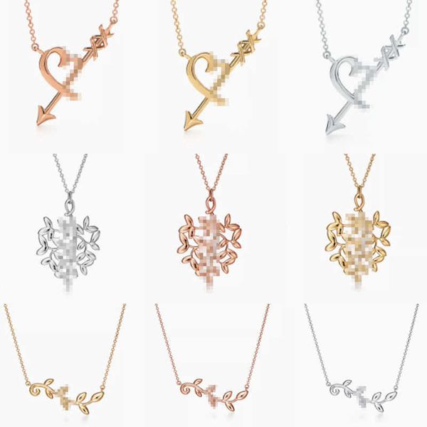 designer fashion tiffay s925 sterling silver heart piercing leaf shaped small gold plated necklace tie home popular jewelry, Black
designer fashion tiffay s925 sterling silver heart piercing leaf shaped small gold plated necklace tie home popular jewelry, Black