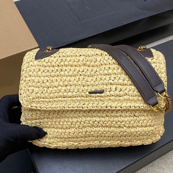 chain straw bag flap messenger bags hand woven handbag black hardware letter internal zipper pocket straw woven hollow bag lady crossbody pu
chain straw bag flap messenger bags hand woven handbag black hardware letter internal zipper pocket straw woven hollow bag lady crossbody pu