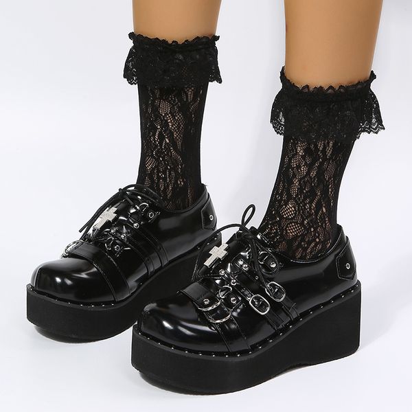 new designer lolita girls shoes mary jane shoes platform wedge shoes buckle sweet high heels ladies gothic punk shoes large size, Black;white
new designer lolita girls shoes mary jane shoes platform wedge shoes buckle sweet high heels ladies gothic punk shoes large size, Black;white