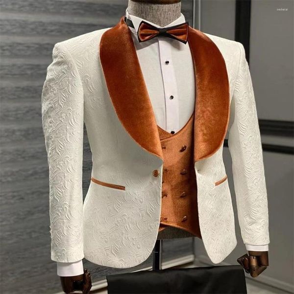 men's suits wedding suit groom ivory printed one button formal slim fit 3 piece custom tuxedo mature men gentleman business casual clot, White;black
men's suits wedding suit groom ivory printed one button formal slim fit 3 piece custom tuxedo mature men gentleman business casual clot, White;black