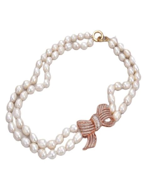guaiguai jewelry 2 strands white rice pearl cz pendant necklace handmade for women real gems stone lady fashion jewellery5380825, Silver
guaiguai jewelry 2 strands white rice pearl cz pendant necklace handmade for women real gems stone lady fashion jewellery5380825, Silver