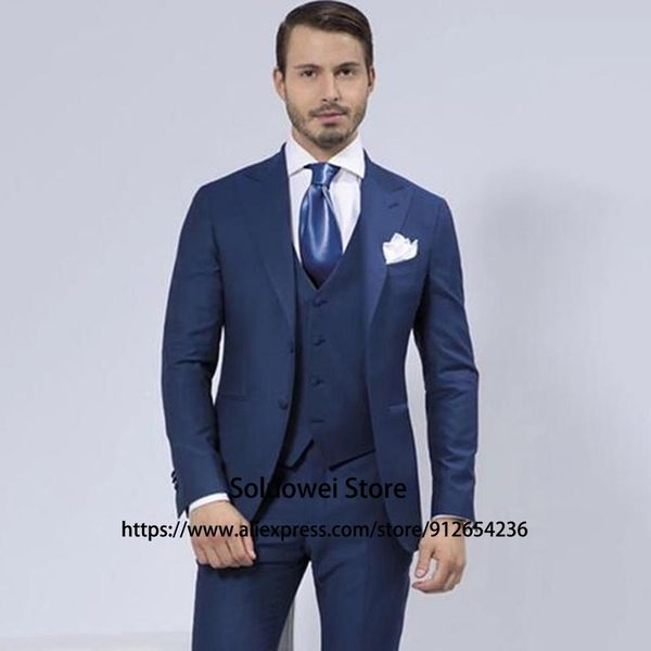 blazers classic blue slim fit mens suits groom wedding peaked lapel tuxedo 3 piece jacket vest pants set formal business costume homme, White;black
blazers classic blue slim fit mens suits groom wedding peaked lapel tuxedo 3 piece jacket vest pants set formal business costume homme, White;black