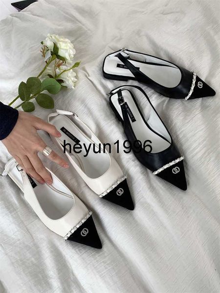 french fairy flat bottomed mary jane shoes spring and summer new pointed back buckle style versatile baotou sandals, Black
french fairy flat bottomed mary jane shoes spring and summer new pointed back buckle style versatile baotou sandals, Black