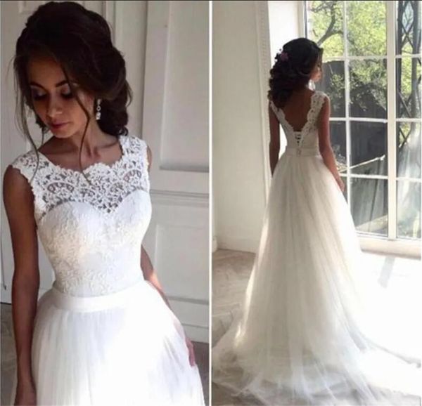 white tulle a line cap sleeve bridal gowns backless korean wedding dresses vestido de noiva
white tulle a line cap sleeve bridal gowns backless korean wedding dresses vestido de noiva