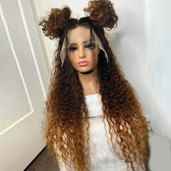 soft 26inch kinky cruly ombre brown synthetic lace front wig for black women baby hair glueless preplucked 180density daily 
soft 26inch kinky cruly ombre brown synthetic lace front wig for black women baby hair glueless preplucked 180density daily