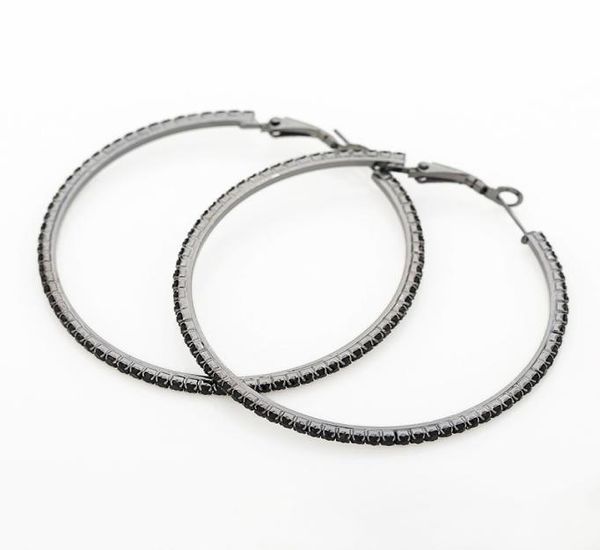 new big hoop earrings accessories cool fashion black rhinestone big circle earrings women party gift queen e0306958191, Silver
new big hoop earrings accessories cool fashion black rhinestone big circle earrings women party gift queen e0306958191, Silver
