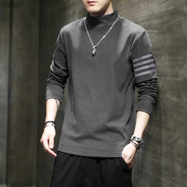 2022 new men fashion t shirt tees slim male stretch t-shirt turtleneck long sleeve tee shirts high collar men's cotton tees l230520, White;black
2022 new men fashion t shirt tees slim male stretch t-shirt turtleneck long sleeve tee shirts high collar men's cotton tees l230520, White;black
