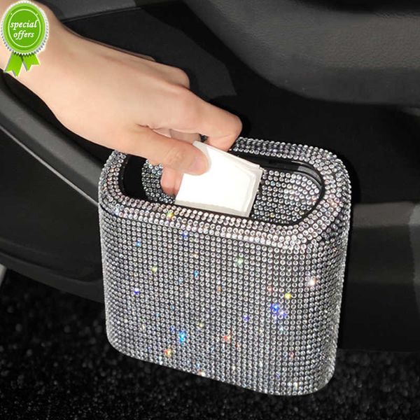 new diamond crystal car trash can bin with lid leakproof mini vehicle trash bin glitter garbage dustbin organizer container bag
new diamond crystal car trash can bin with lid leakproof mini vehicle trash bin glitter garbage dustbin organizer container bag