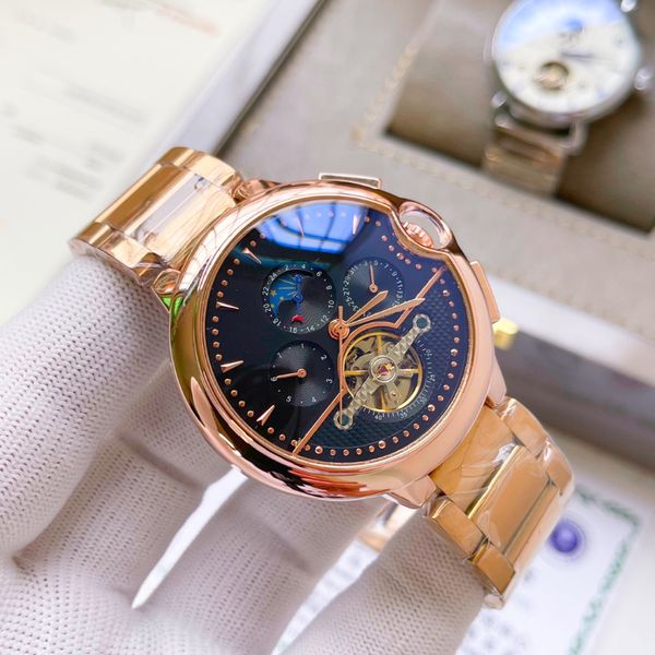 men's watch designer watch automatic mechanical movement 316l steel with blue balloon flywheel series 42mm waterproof fashion watch wat, Slivery;brown
men's watch designer watch automatic mechanical movement 316l steel with blue balloon flywheel series 42mm waterproof fashion watch wat, Slivery;brown