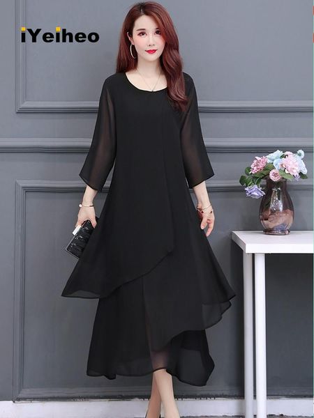dresses l5xl women chiffon long dress summer 2023 new fashion elegant black dresses ruffles loose full dress female, Black;gray
dresses l5xl women chiffon long dress summer 2023 new fashion elegant black dresses ruffles loose full dress female, Black;gray