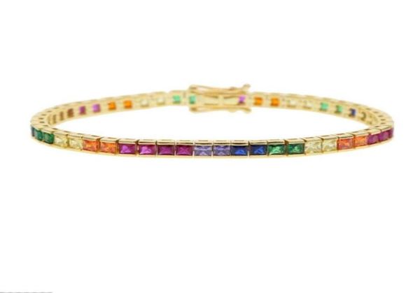 charm bracelets fashion shiny cz fine bracelet rainbow colorful square tennis chain gorgeous trendy for women 17cm19073483954828, Golden;silver
charm bracelets fashion shiny cz fine bracelet rainbow colorful square tennis chain gorgeous trendy for women 17cm19073483954828, Golden;silver