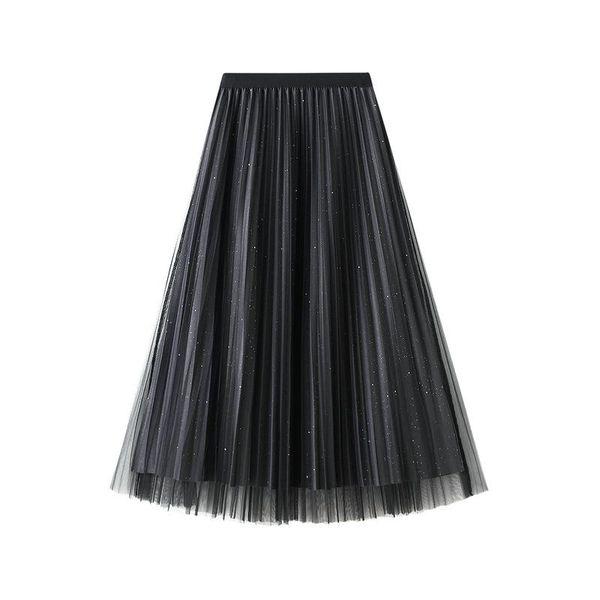 dresses 2021 autumn and winter new bright silk screen halflength skirt pleated mediumlength yarn dress, White;black
dresses 2021 autumn and winter new bright silk screen halflength skirt pleated mediumlength yarn dress, White;black