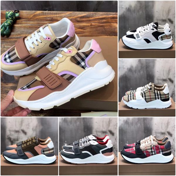 men vintage sneakers designer classic sneaker luxury check chamois leather leather canvas frenulum nylon buckle shoes size 38-45, Black
men vintage sneakers designer classic sneaker luxury check chamois leather leather canvas frenulum nylon buckle shoes size 38-45, Black
