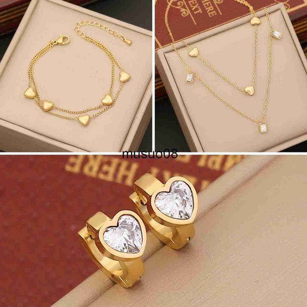 pendant necklaces 316l stainless steel zircon heart pendant necklace for women fashion 2in1 collar chain party jewelry set gift j230601, Silver
pendant necklaces 316l stainless steel zircon heart pendant necklace for women fashion 2in1 collar chain party jewelry set gift j230601, Silver