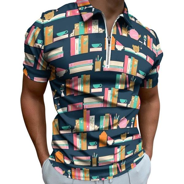 men's polos books library polo shirts bookshelf print casual shirt summer streetwear mens short sleeve turn-down collar design t-shirts, White;black
men's polos books library polo shirts bookshelf print casual shirt summer streetwear mens short sleeve turn-down collar design t-shirts, White;black