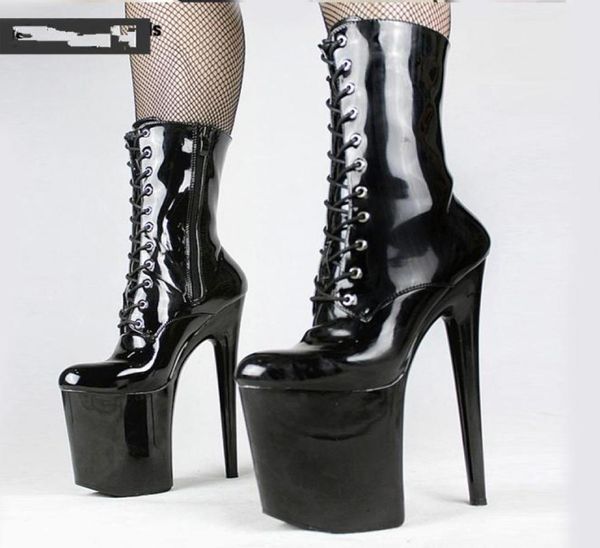 women 20cm extreme high heels 9cm platform boots pole dancing lace up ankle boots side zip black plus size9103935
women 20cm extreme high heels 9cm platform boots pole dancing lace up ankle boots side zip black plus size9103935