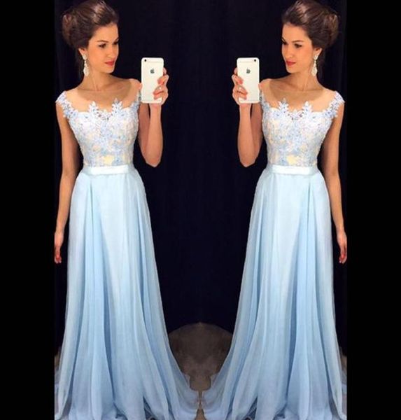 light blue long prom dresses a line 2016 jewel neck lace applique illusion bodice see through vestido de festa evening gown3917770, Black
light blue long prom dresses a line 2016 jewel neck lace applique illusion bodice see through vestido de festa evening gown3917770, Black