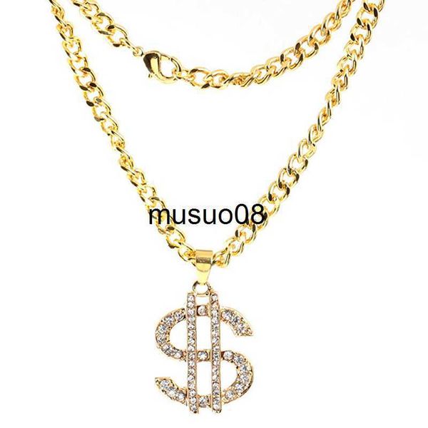 pendant necklaces gold plated crystal dollar sign pendant necklace hip hop chain nice gift rock heavy metal hip hop decoration j230601, Silver
pendant necklaces gold plated crystal dollar sign pendant necklace hip hop chain nice gift rock heavy metal hip hop decoration j230601, Silver