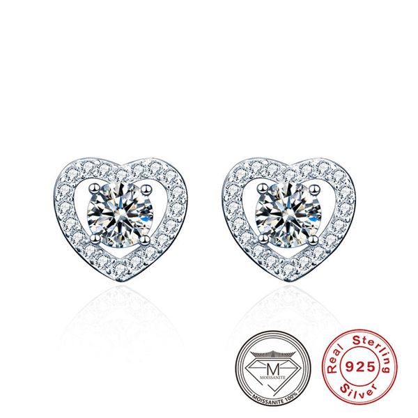 925 sterling silver moissanite heart shaped stud earrings for women wedding engagement party earring, Golden;silver
925 sterling silver moissanite heart shaped stud earrings for women wedding engagement party earring, Golden;silver