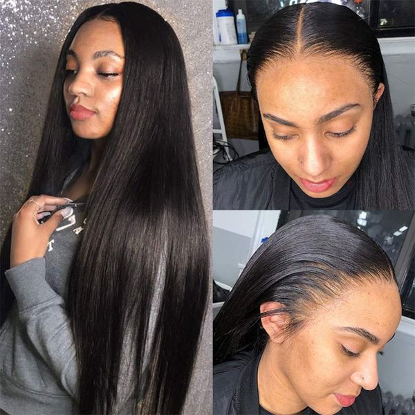 360 lace frontal wig human hair pre plucked wig brazilian bone straight human hair wigs for women glueless, Black;brown
360 lace frontal wig human hair pre plucked wig brazilian bone straight human hair wigs for women glueless, Black;brown