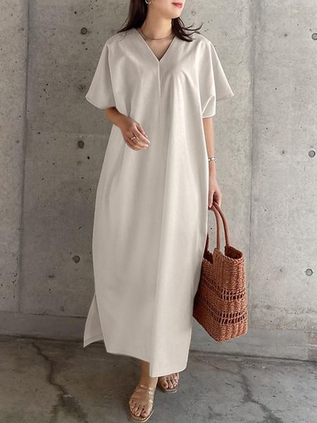 dresses zanzea fashion summer dress solid color vneck half sleeve kaftan vestidos femme casual party sundress holiday loose robe 2023, Black;gray
dresses zanzea fashion summer dress solid color vneck half sleeve kaftan vestidos femme casual party sundress holiday loose robe 2023, Black;gray