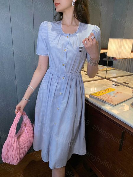 23ss womens designer clothing summer dresses women dress lace lace decoration crewneck striped slim long dress womens clothing, Black;gray
23ss womens designer clothing summer dresses women dress lace lace decoration crewneck striped slim long dress womens clothing, Black;gray