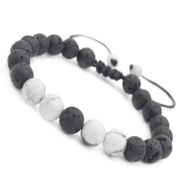 natural lava rock stone howlite round bead bracelet adjustable black white 8mm beads hand string jewelry for men women4236157
natural lava rock stone howlite round bead bracelet adjustable black white 8mm beads hand string jewelry for men women4236157