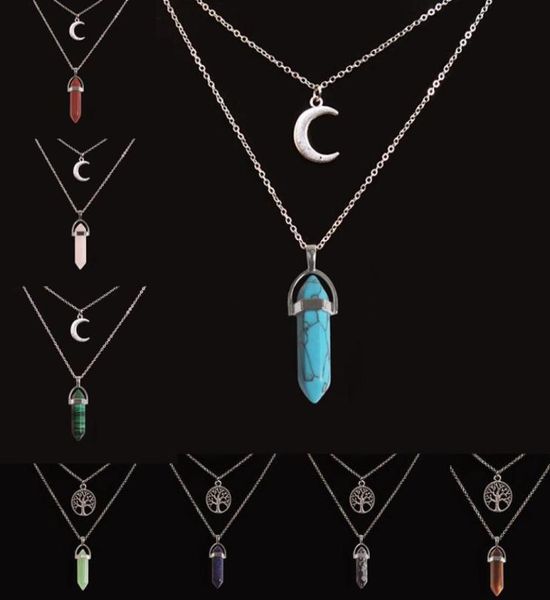 designer jewelry necklaces double chain moon tree pendant healing natural stone turquoise rose quartz pendants silver gold plated 5199907
designer jewelry necklaces double chain moon tree pendant healing natural stone turquoise rose quartz pendants silver gold plated 5199907