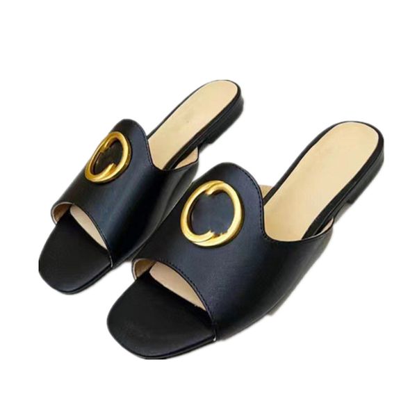 blondie womens slide sandals designer back strap metal leather square head flat bottom slippers 35-40, Black
blondie womens slide sandals designer back strap metal leather square head flat bottom slippers 35-40, Black