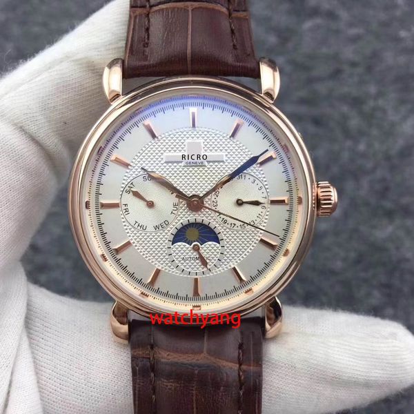 designer men's mechanical watch fashion new brown black leather fully automatic winding mechanical movement 40mm size sports watch, Slivery;golden
designer men's mechanical watch fashion new brown black leather fully automatic winding mechanical movement 40mm size sports watch, Slivery;golden