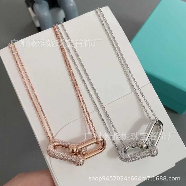 internet celebrity tiffayffay floor same 925 sterling silver double ring horseshoe necklace women's chain pendant 18k rose gold, Black
internet celebrity tiffayffay floor same 925 sterling silver double ring horseshoe necklace women's chain pendant 18k rose gold, Black