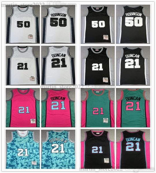 100% stitched basketball jerseys tim 21 duncan david 50 robinson black white green embroidrery retro mitchell & ness, Black;red
100% stitched basketball jerseys tim 21 duncan david 50 robinson black white green embroidrery retro mitchell & ness, Black;red