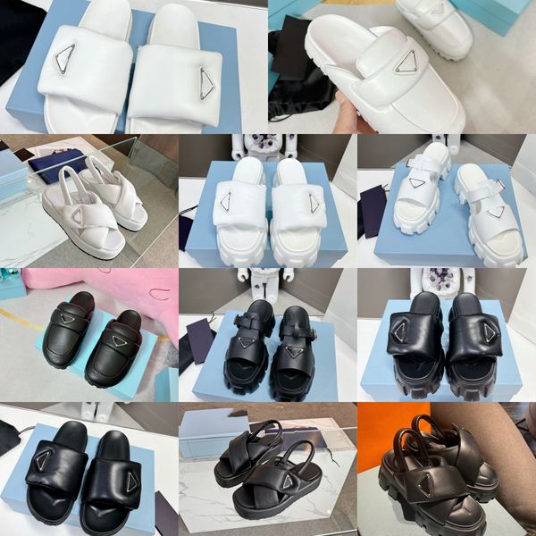 2023 soft padded leather sandals triangle slippers woman monolith sole foam rubber slide logo platform mules chunky heels bottom beach pool, Black
2023 soft padded leather sandals triangle slippers woman monolith sole foam rubber slide logo platform mules chunky heels bottom beach pool, Black