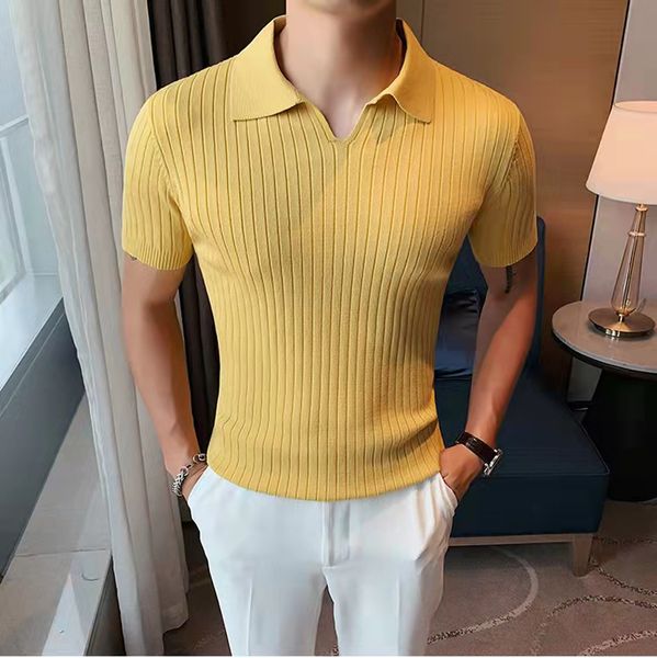 men's polos summer men polo shirts with short sleeve knitwear turn down collar casual knit solid fashion tees shirt male clothinge1yi, White;black
men's polos summer men polo shirts with short sleeve knitwear turn down collar casual knit solid fashion tees shirt male clothinge1yi, White;black