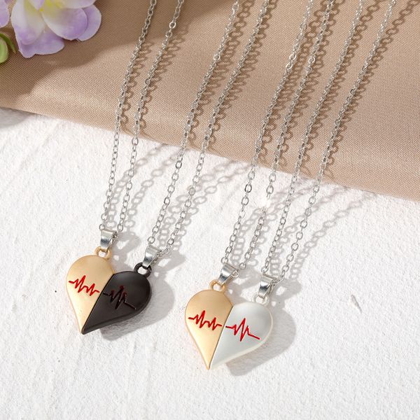 s3708 fashion jewelry couple love necklace magnetic romantic friends lovers choker pendant necklaces 2pcs/set, Silver
s3708 fashion jewelry couple love necklace magnetic romantic friends lovers choker pendant necklaces 2pcs/set, Silver