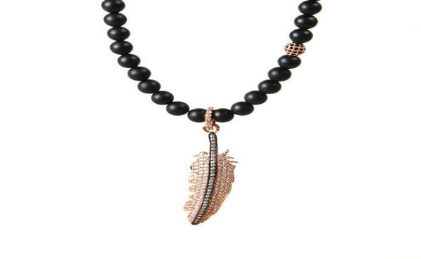 new fashion jewelry whole 5pcslot 6mm natural matte agate stone with micro pave full cz feather men039s pendant necklace3832567, Silver
new fashion jewelry whole 5pcslot 6mm natural matte agate stone with micro pave full cz feather men039s pendant necklace3832567, Silver