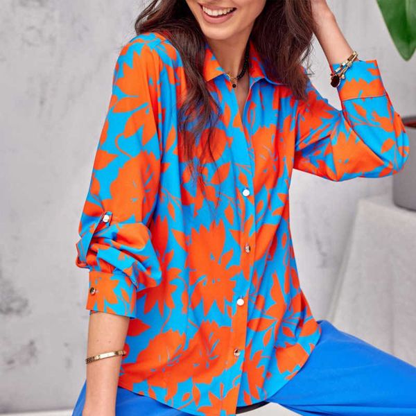 fashion women's new clothing shirts singlebreasted button women's clothing long sleeve floral printed blouse casual shirt nne, White
fashion women's new clothing shirts singlebreasted button women's clothing long sleeve floral printed blouse casual shirt nne, White