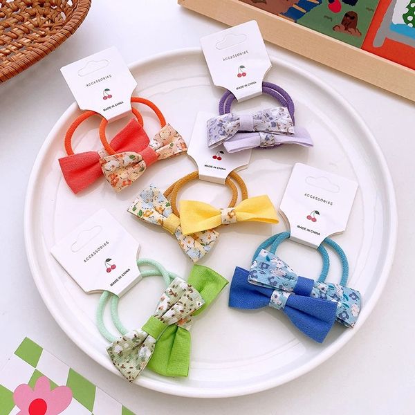 2 pcs fashion children's simple cute floral fabric bow rubber band hair rope korea sweet girl princess ponytail hair accessories, Slivery;white
2 pcs fashion children's simple cute floral fabric bow rubber band hair rope korea sweet girl princess ponytail hair accessories, Slivery;white