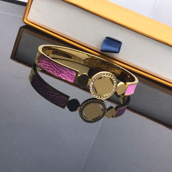 pink leather designer bracelet bangle charm luxury with diamond bracelets women old flower letter jewelry plated gold stainless steel wristb, Black
pink leather designer bracelet bangle charm luxury with diamond bracelets women old flower letter jewelry plated gold stainless steel wristb, Black